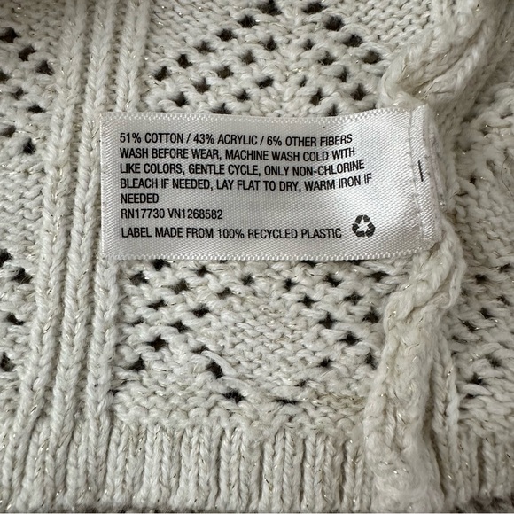 CAT & JACK | Holiday Cream Knit Sweater Dress - Size 2T - Picture 5 of 5